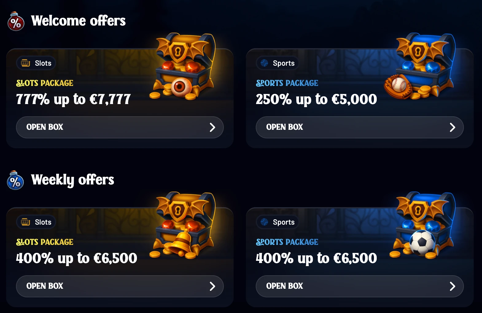 Dracula Casino bonuses